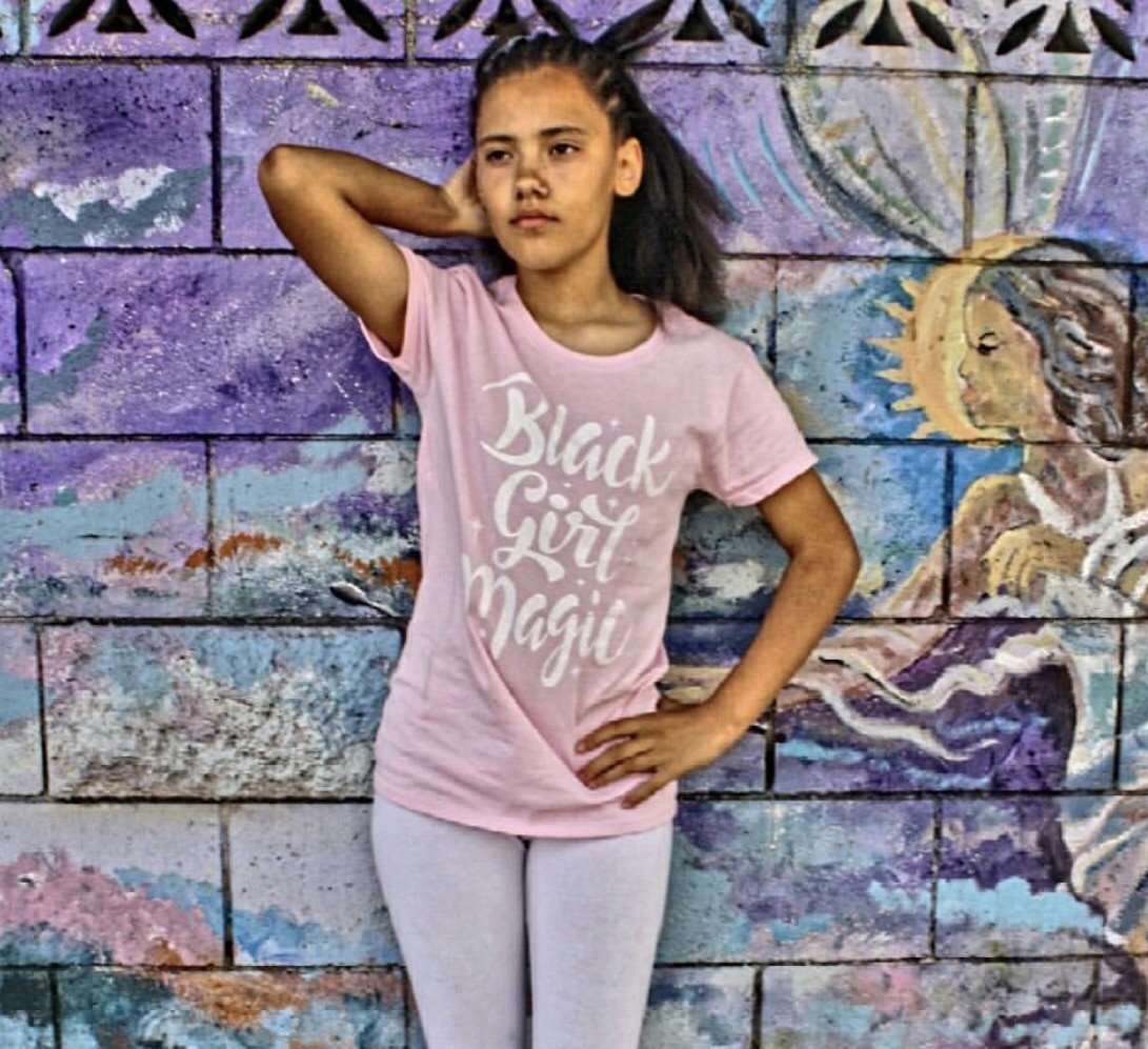 Black Girl Magic Girl's T-Shirt - Chocolate Ancestor