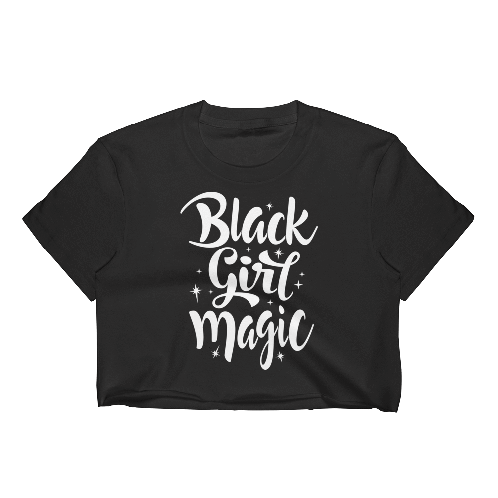 Black Girl Magic Ladies Crop Top - Chocolate Ancestor