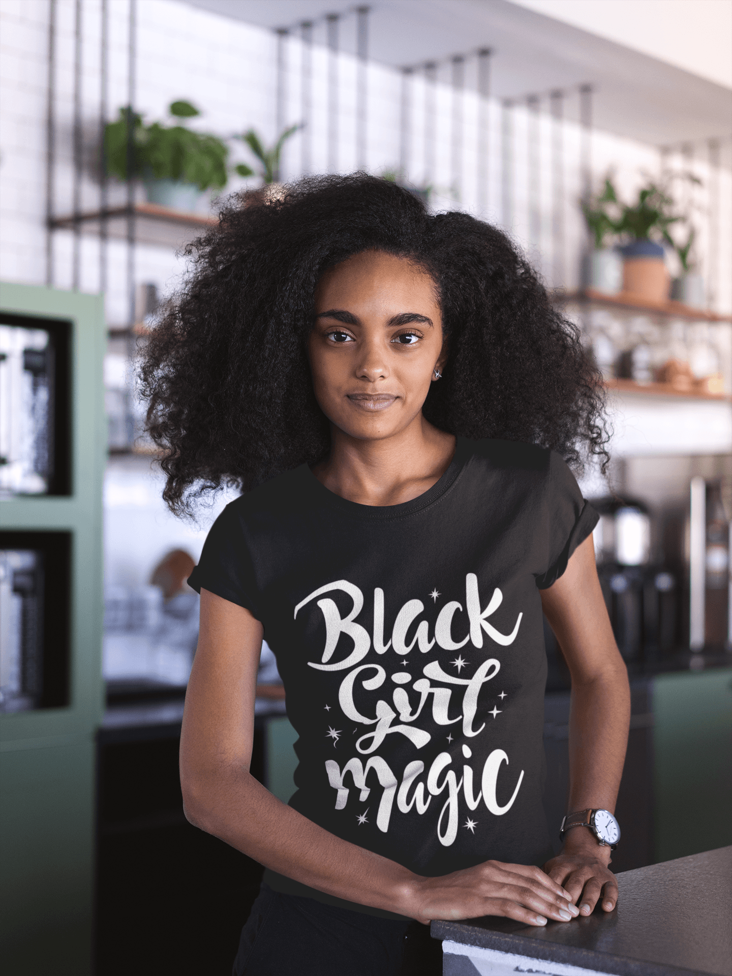 Black Girl Magic Ladies short sleeve t-shirt - Chocolate Ancestor