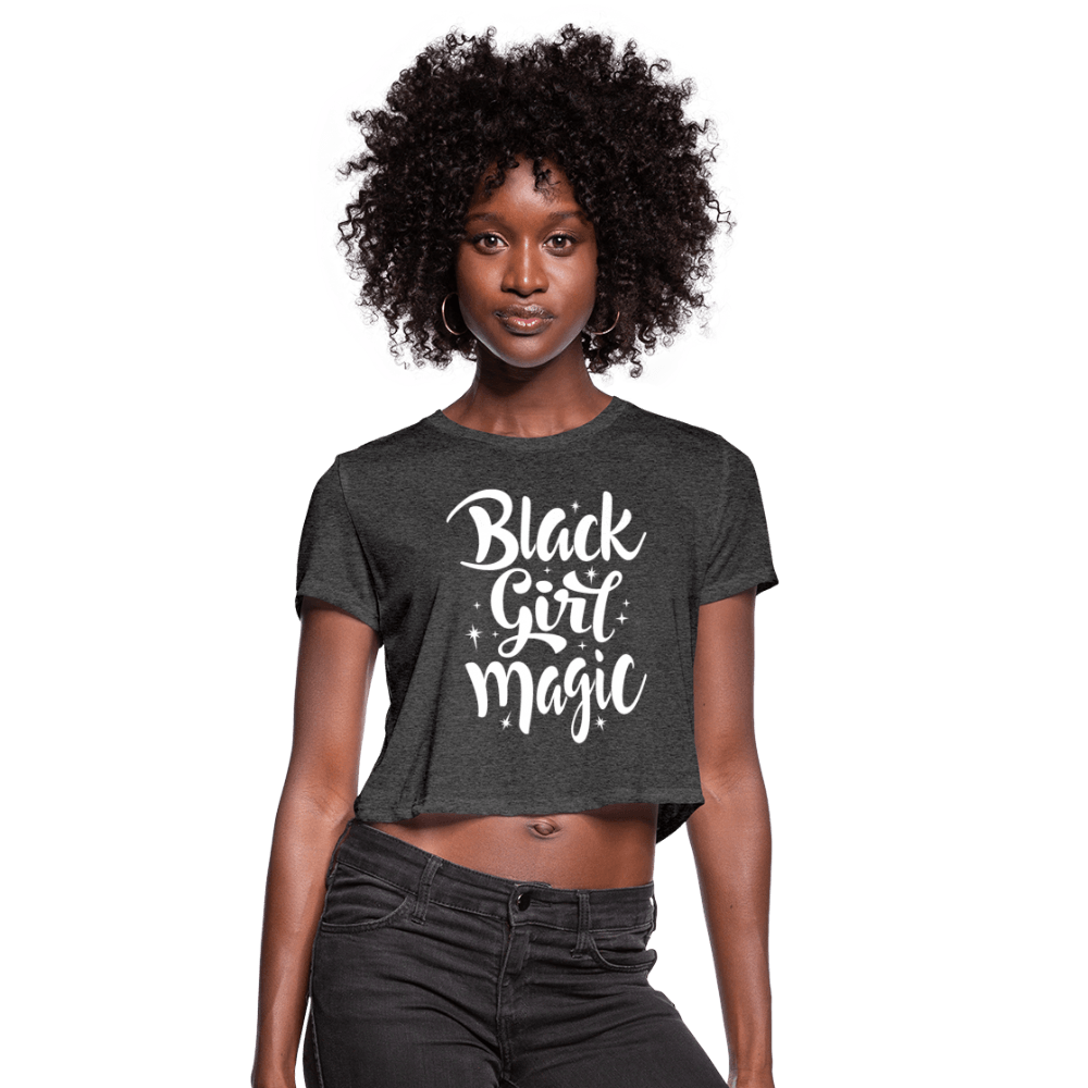 Black Girl Magic Women's Crop Top (Style 2) - Chocolate Ancestor