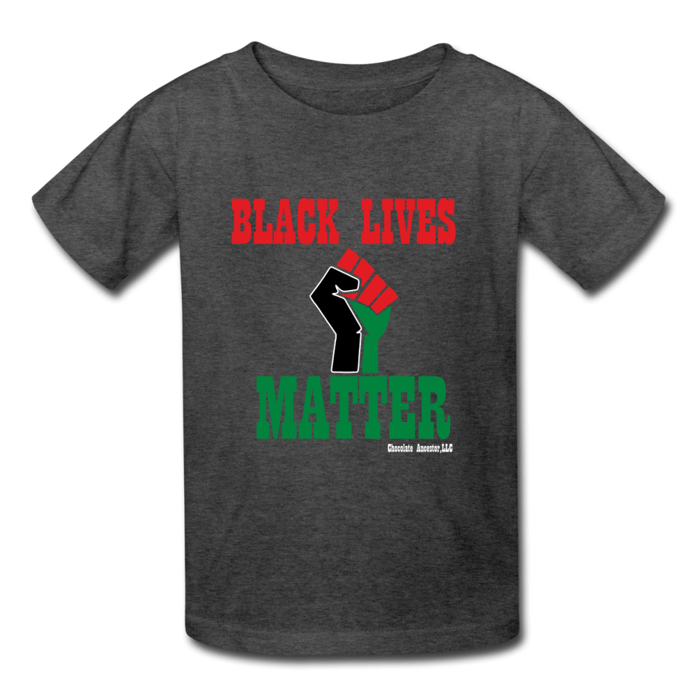 Black Lives Matter Pan African RBG Kids' T-Shirt - Chocolate Ancestor