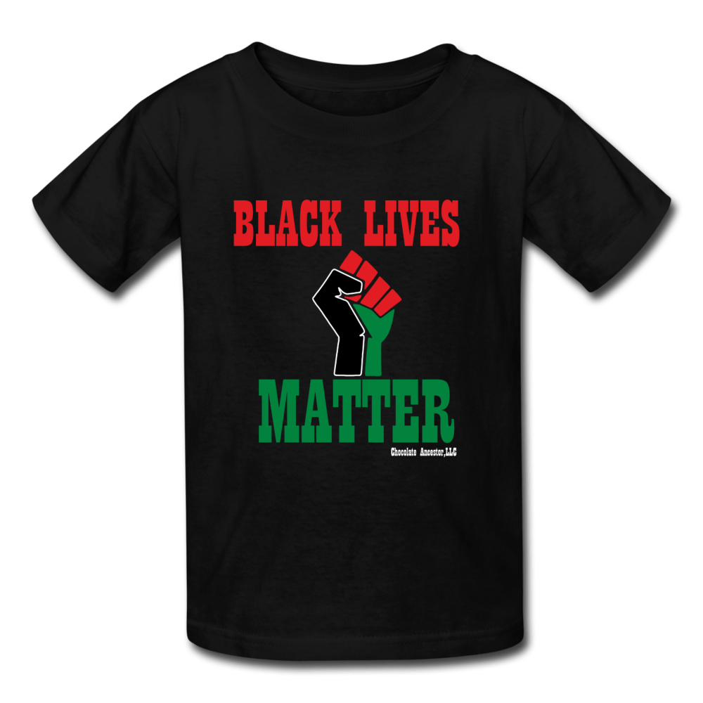 Black Lives Matter Pan African RBG Kids' T-Shirt - Chocolate Ancestor