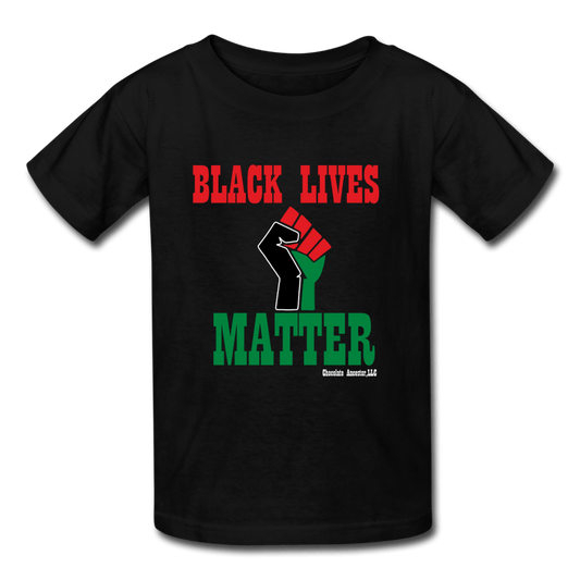 Black Lives Matter Pan African RBG Kids' T-Shirt - Chocolate Ancestor