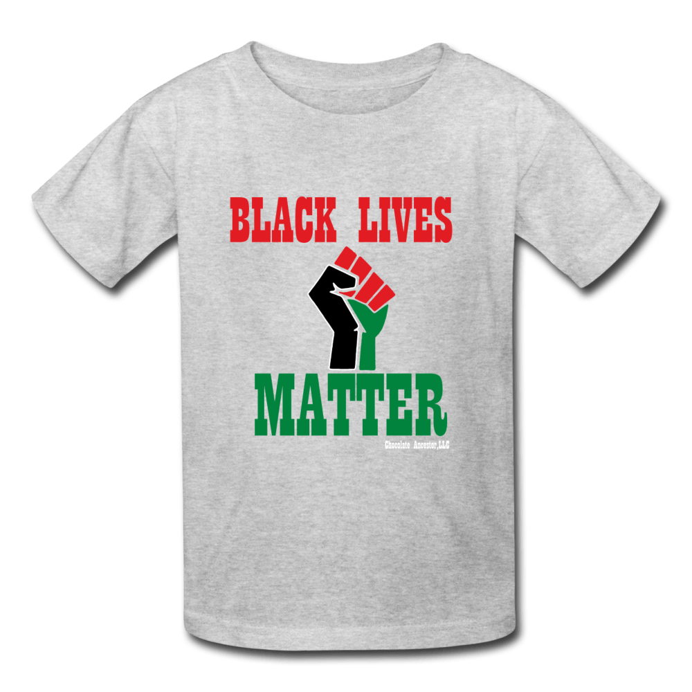 Black Lives Matter Pan African RBG Kids' T-Shirt - Chocolate Ancestor