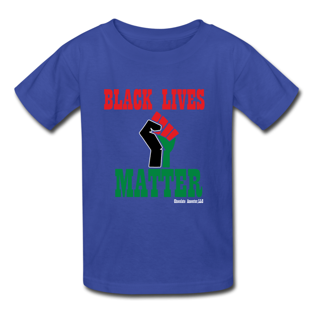 Black Lives Matter Pan African RBG Kids' T-Shirt - Chocolate Ancestor