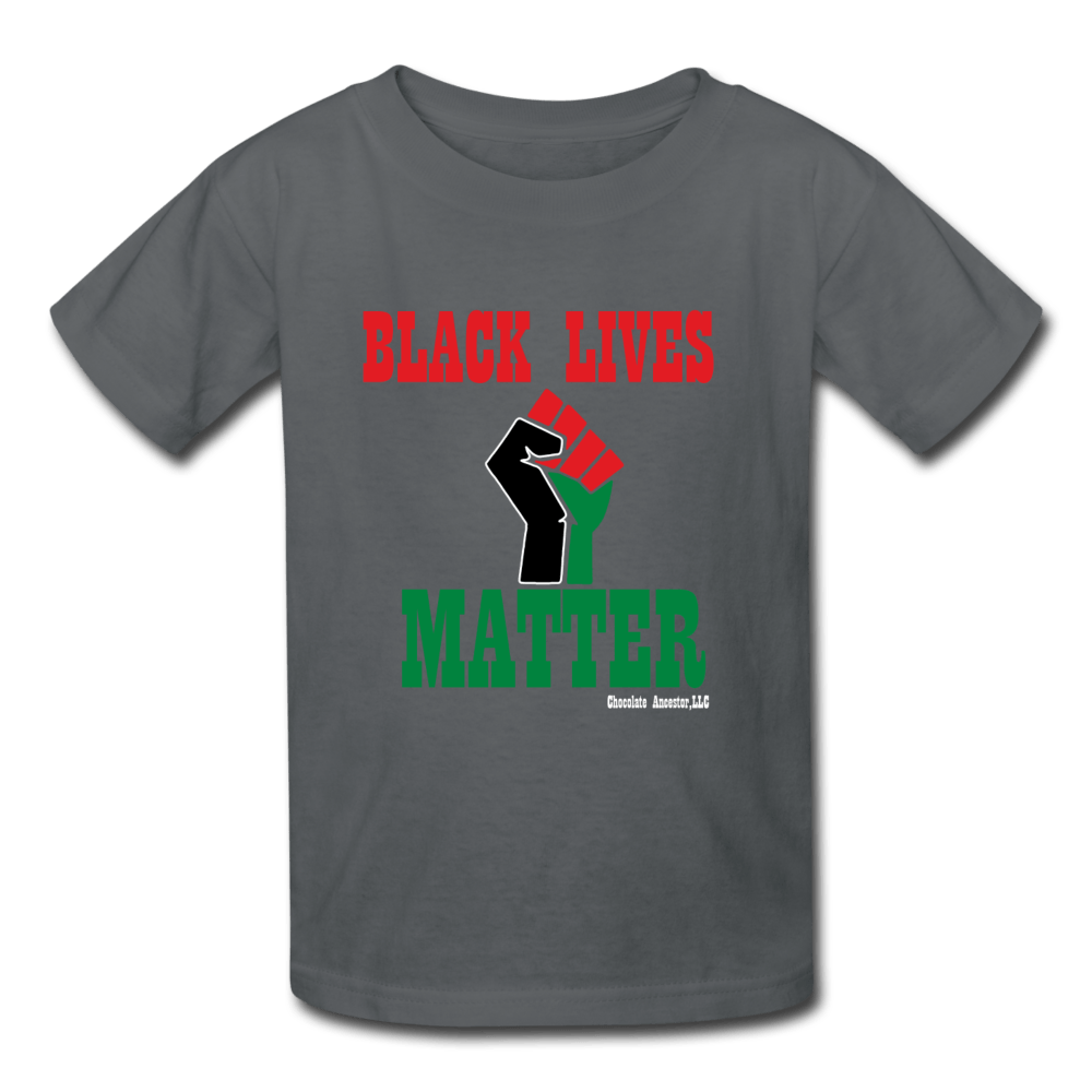 Black Lives Matter Pan African RBG Kids' T-Shirt - Chocolate Ancestor