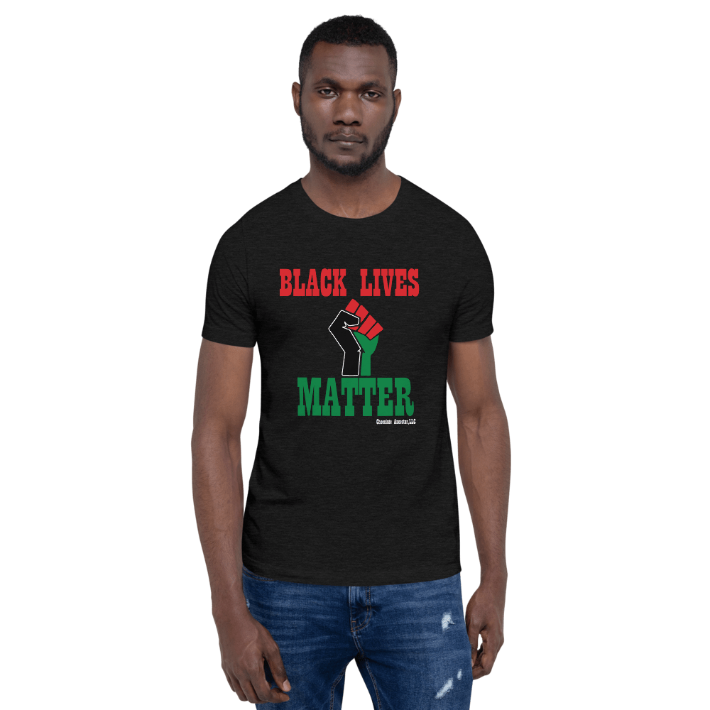 Black Lives Matter Pan African Short-Sleeve Unisex T-Shirt - Chocolate Ancestor