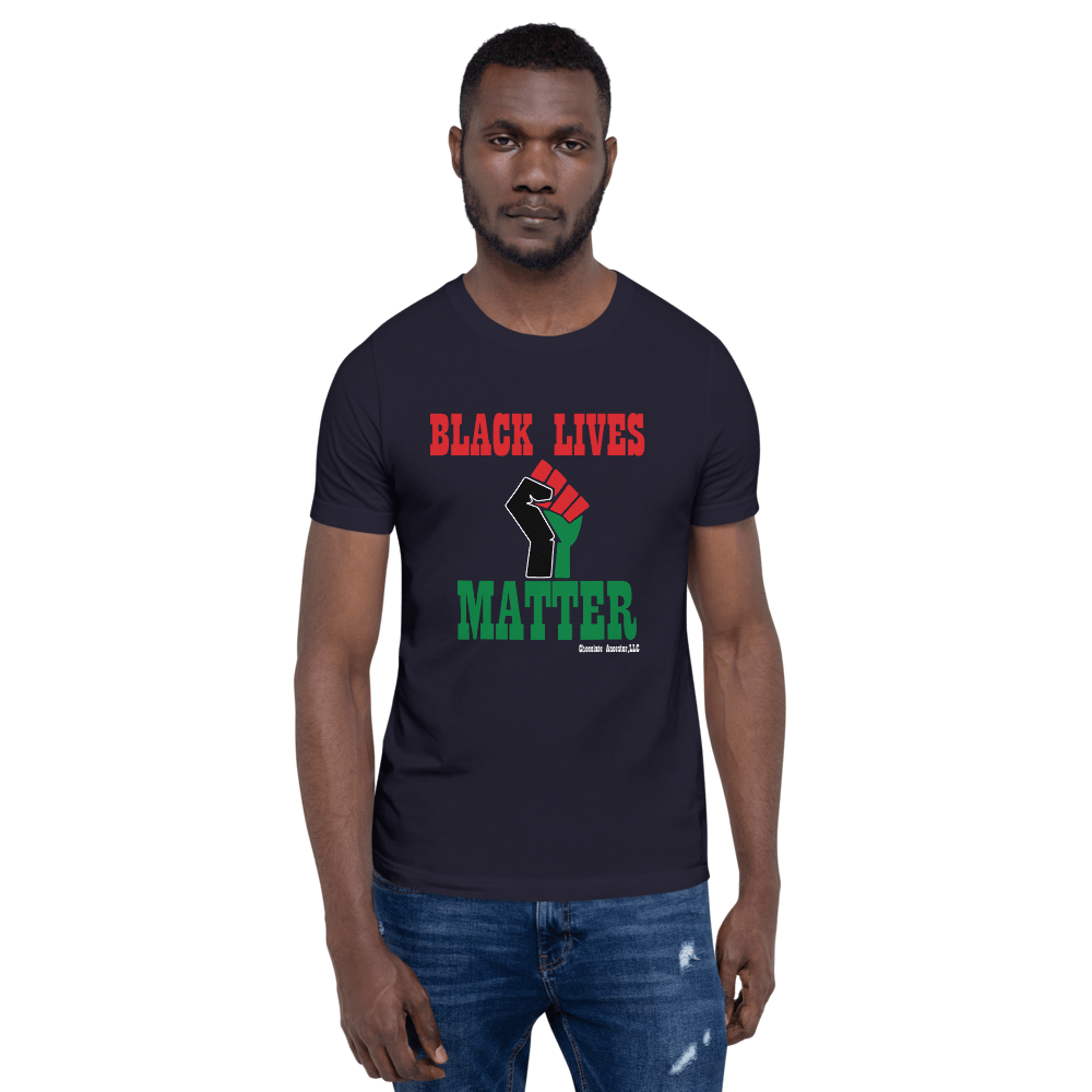 Black Lives Matter Pan African Short-Sleeve Unisex T-Shirt - Chocolate Ancestor