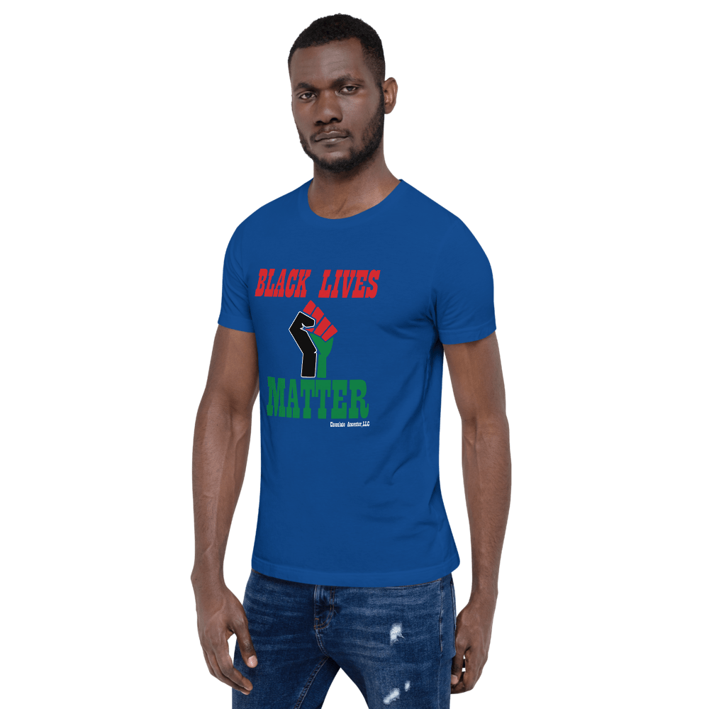 Black Lives Matter Pan African Short-Sleeve Unisex T-Shirt - Chocolate Ancestor