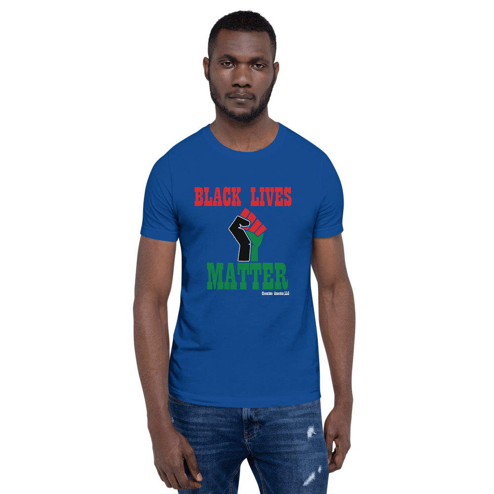 Black Lives Matter Pan African Short-Sleeve Unisex T-Shirt - Chocolate Ancestor