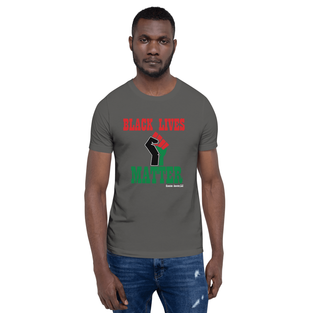 Black Lives Matter Pan African Short-Sleeve Unisex T-Shirt - Chocolate Ancestor