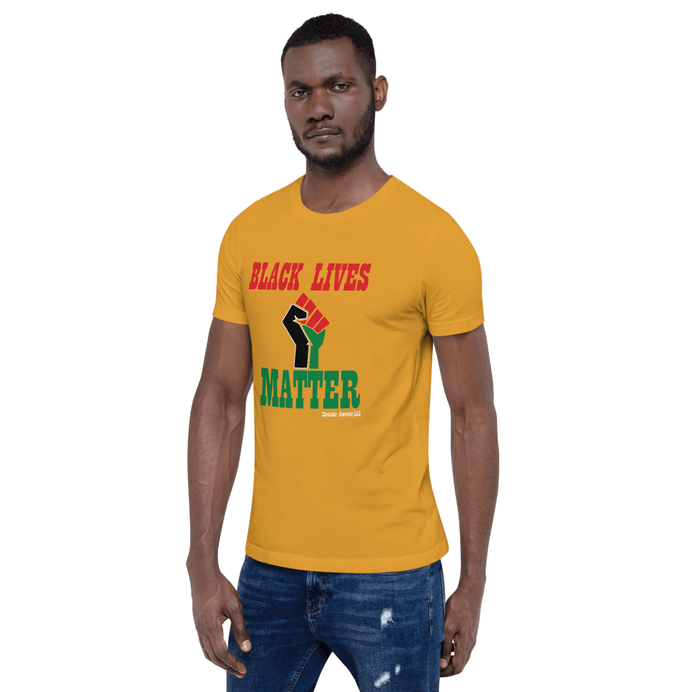 Black Lives Matter Pan African Short-Sleeve Unisex T-Shirt - Chocolate Ancestor