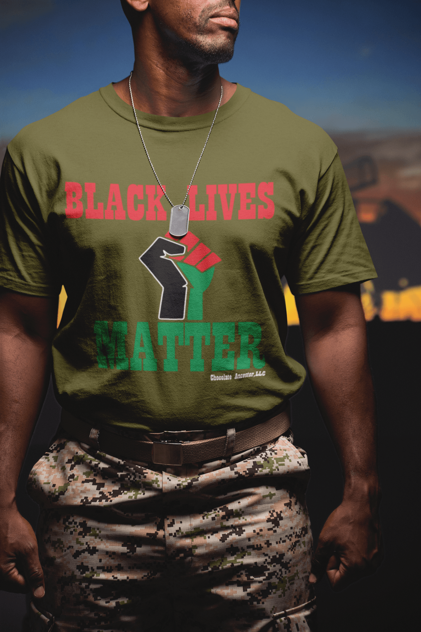 Black Lives Matter Pan African Short-Sleeve Unisex T-Shirt - Chocolate Ancestor