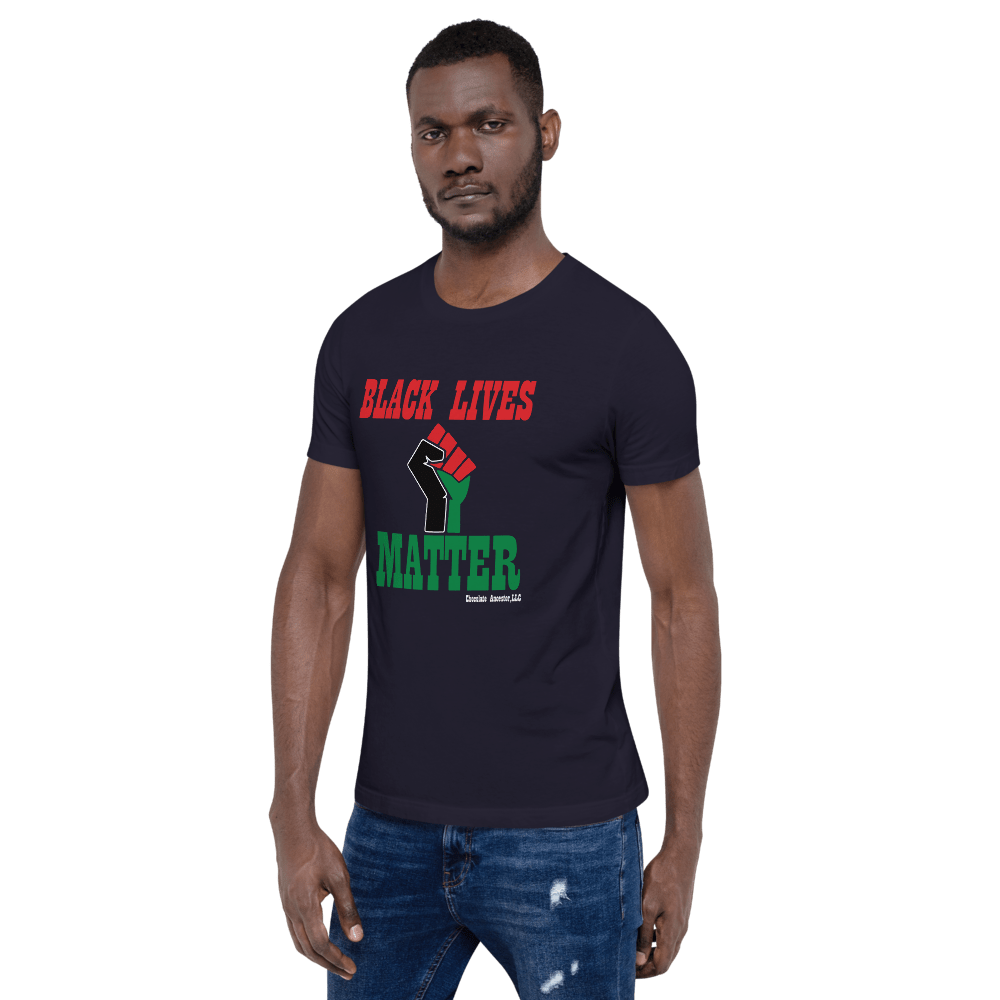 Black Lives Matter Pan African Short-Sleeve Unisex T-Shirt - Chocolate Ancestor