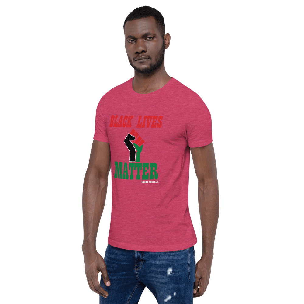 Black Lives Matter Pan African Short-Sleeve Unisex T-Shirt - Chocolate Ancestor