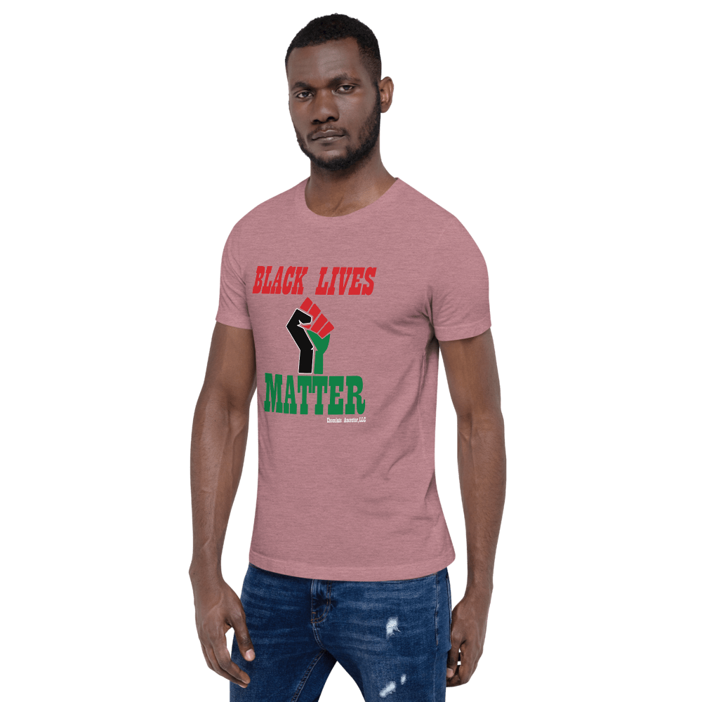 Black Lives Matter Pan African Short-Sleeve Unisex T-Shirt - Chocolate Ancestor