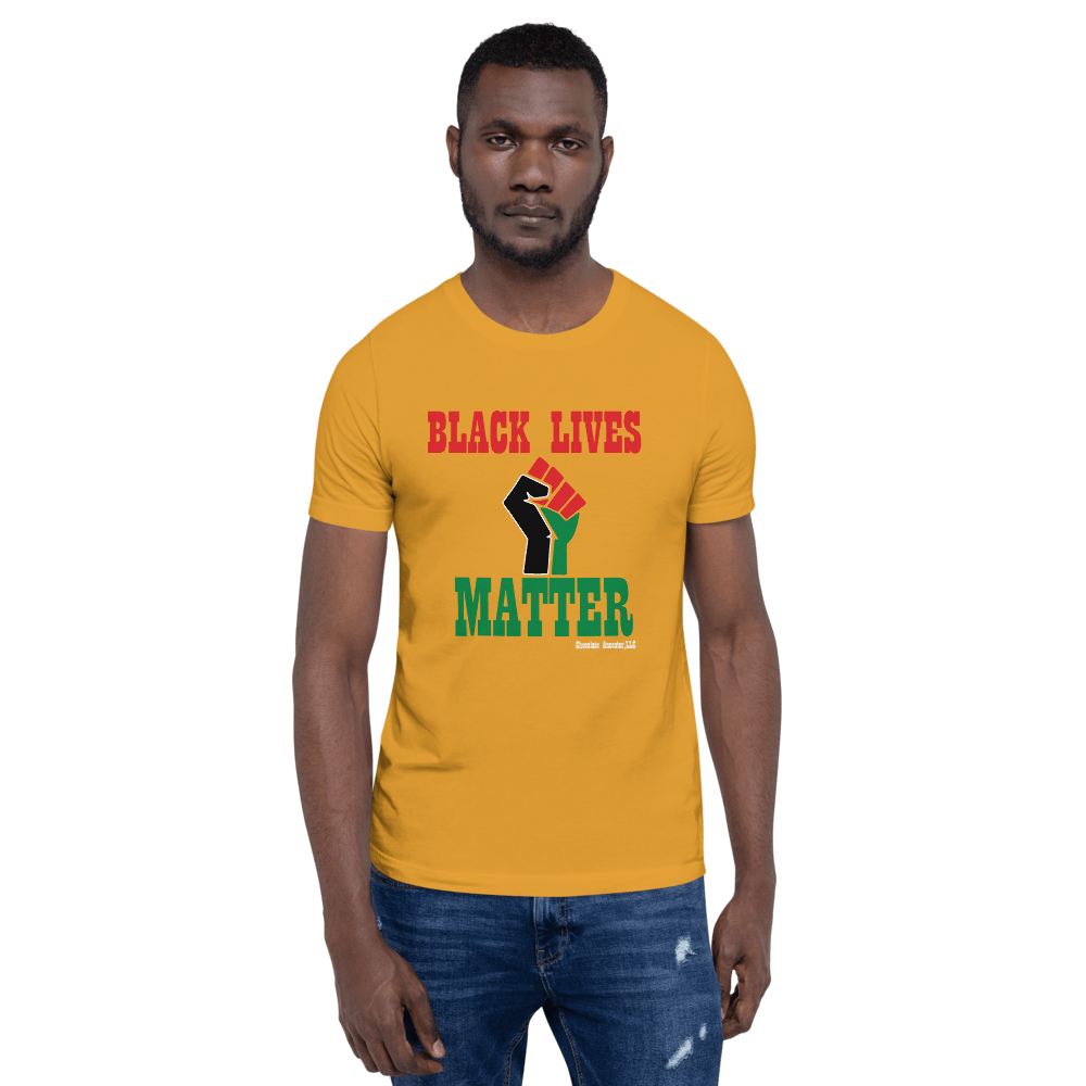 Black Lives Matter Pan African Short-Sleeve Unisex T-Shirt - Chocolate Ancestor