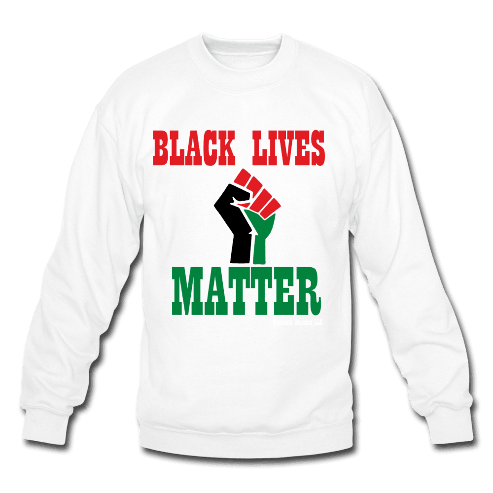 Black Lives Matter Pan African Unisex Crewneck Sweatshirt (Style 2) - Chocolate Ancestor