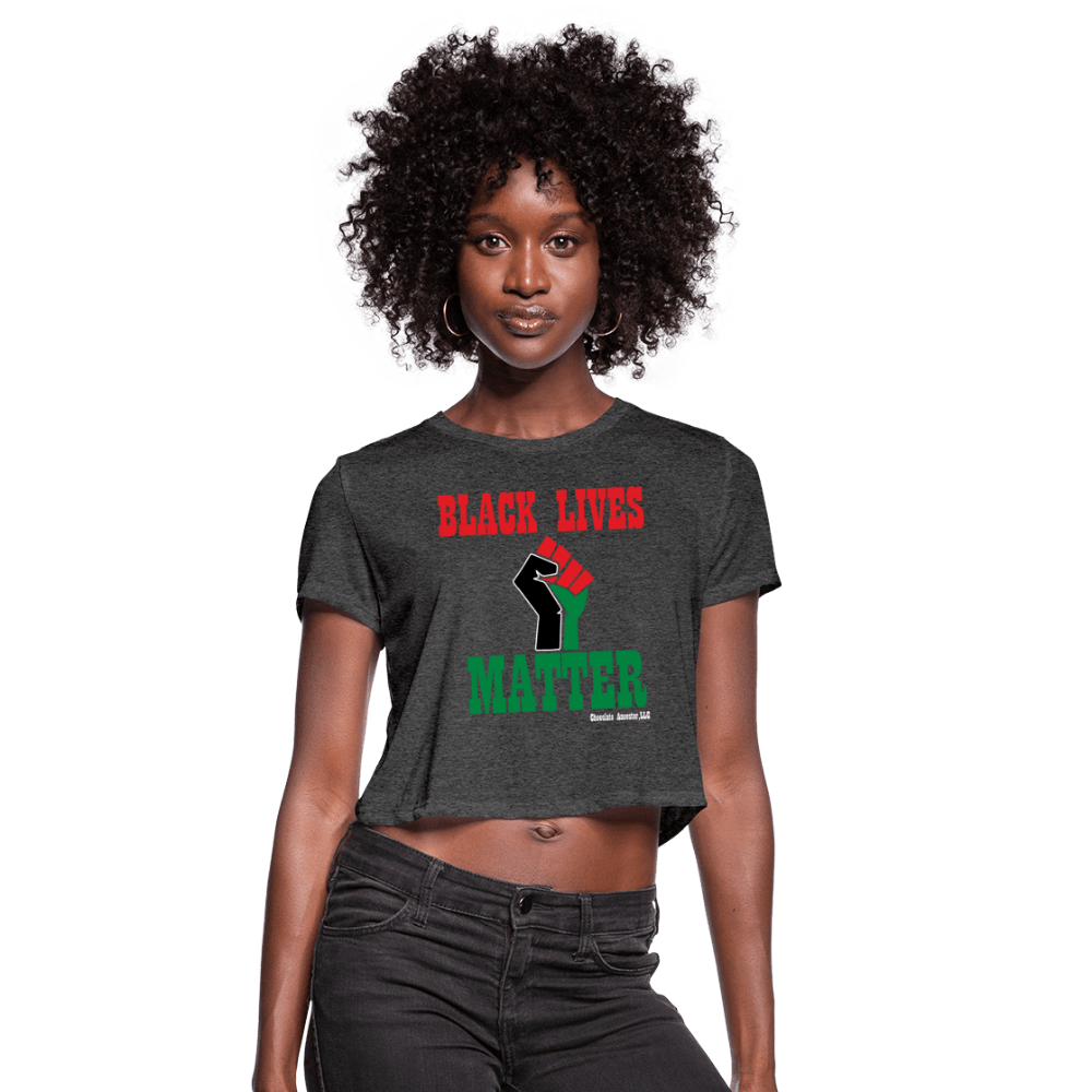 Black Lives Matter Women's Cropped T-Shirt - Chocolate Ancestor