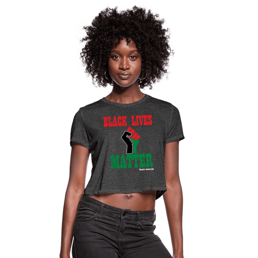 Black Lives Matter Women's Cropped T-Shirt - Chocolate Ancestor