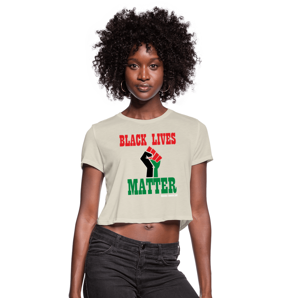 Black Lives Matter Women's Cropped T-Shirt - Chocolate Ancestor