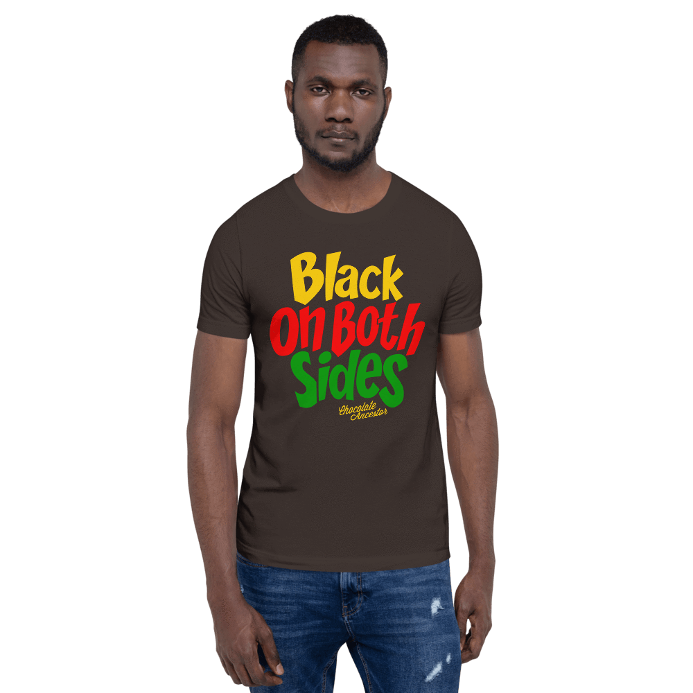 Black on Both Sides (YRG) Short-Sleeve Unisex T-Shirt - Chocolate Ancestor