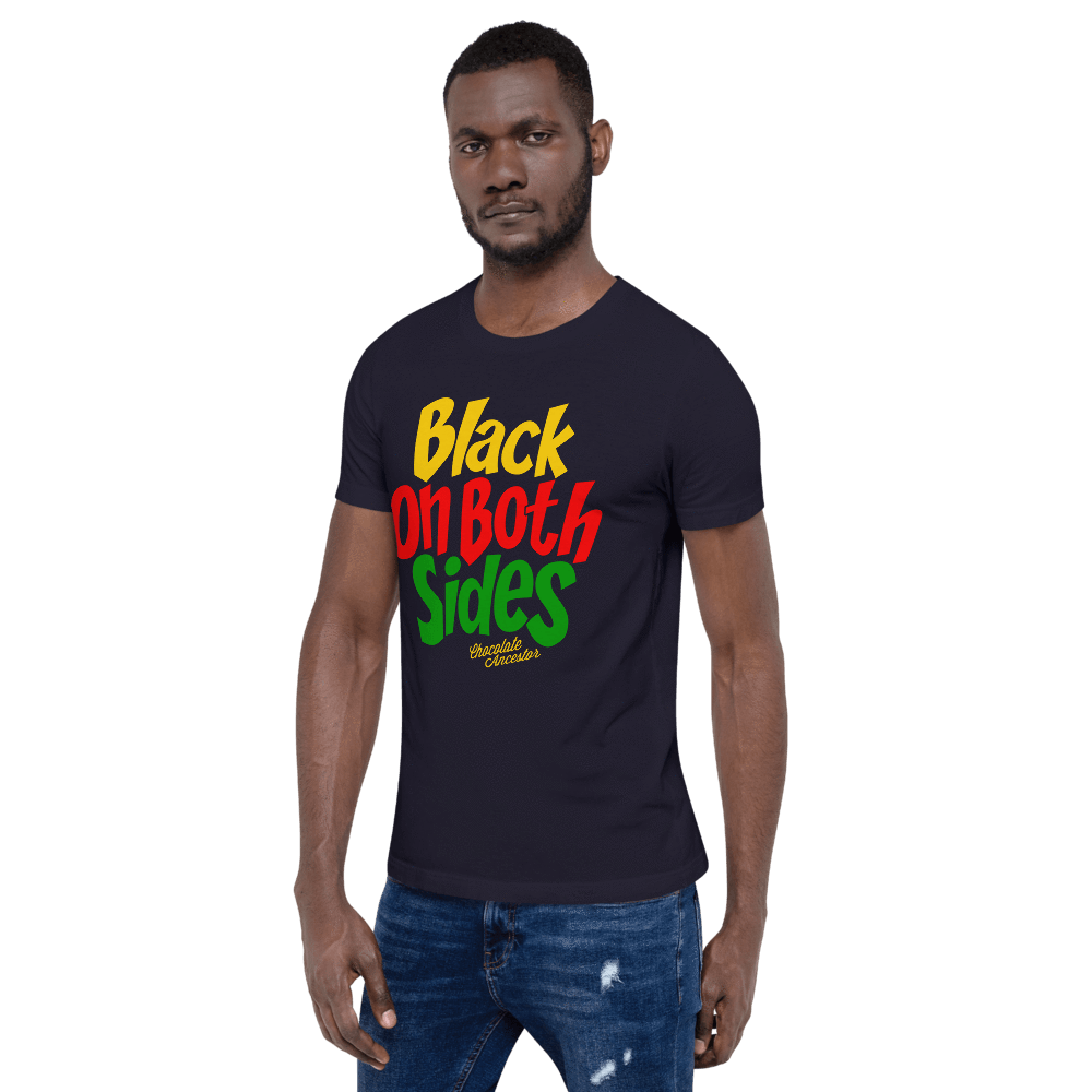 Black on Both Sides (YRG) Short-Sleeve Unisex T-Shirt - Chocolate Ancestor