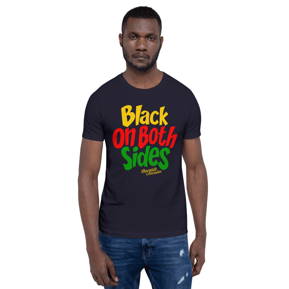 Black on Both Sides (YRG) Short-Sleeve Unisex T-Shirt - Chocolate Ancestor