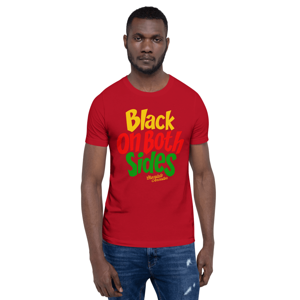 Black on Both Sides (YRG) Short-Sleeve Unisex T-Shirt - Chocolate Ancestor