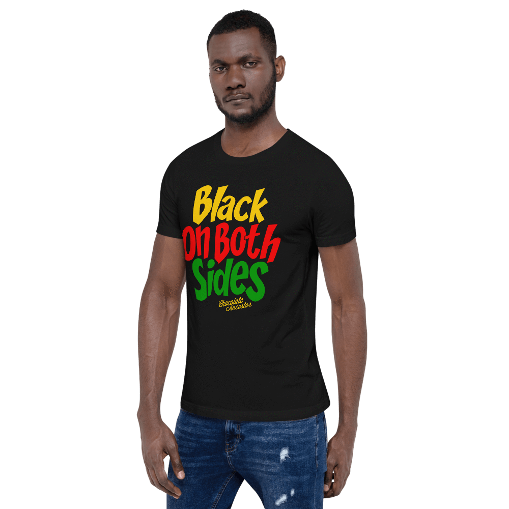 Black on Both Sides (YRG) Short-Sleeve Unisex T-Shirt - Chocolate Ancestor