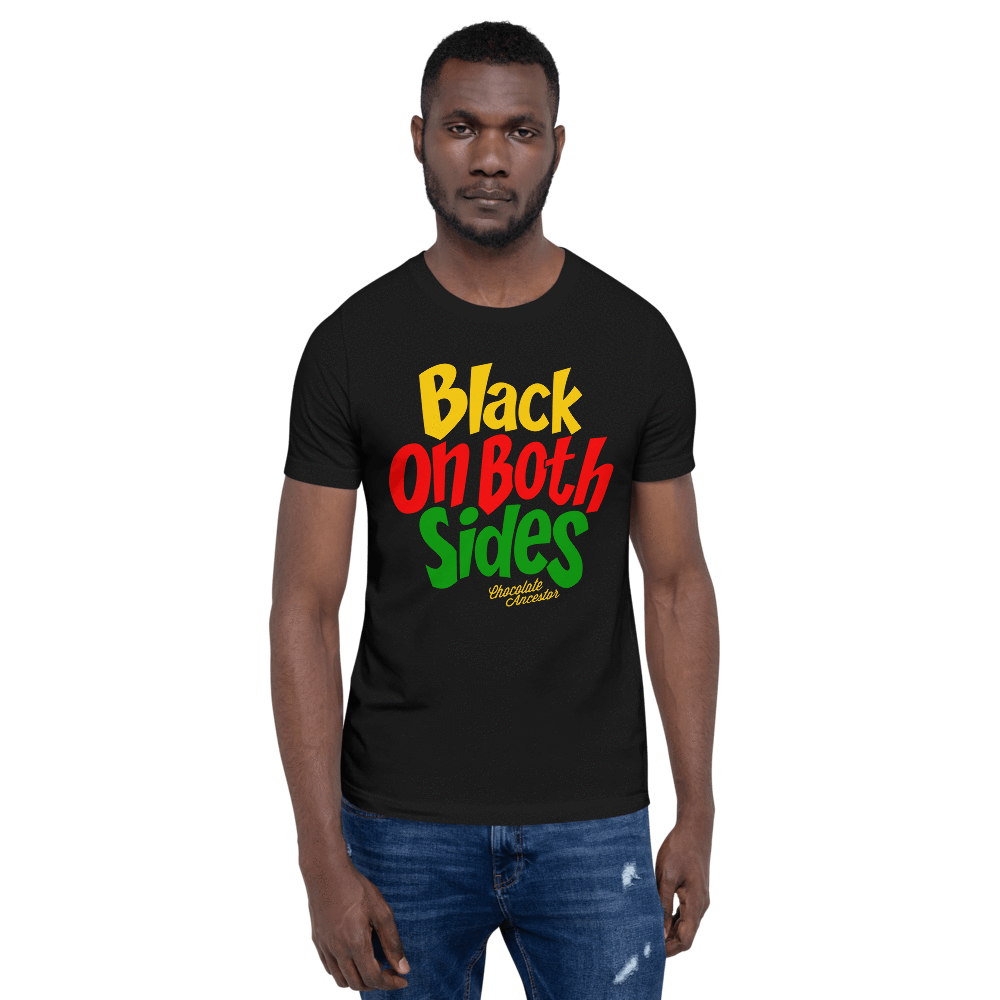 Black on Both Sides (YRG) Short-Sleeve Unisex T-Shirt - Chocolate Ancestor