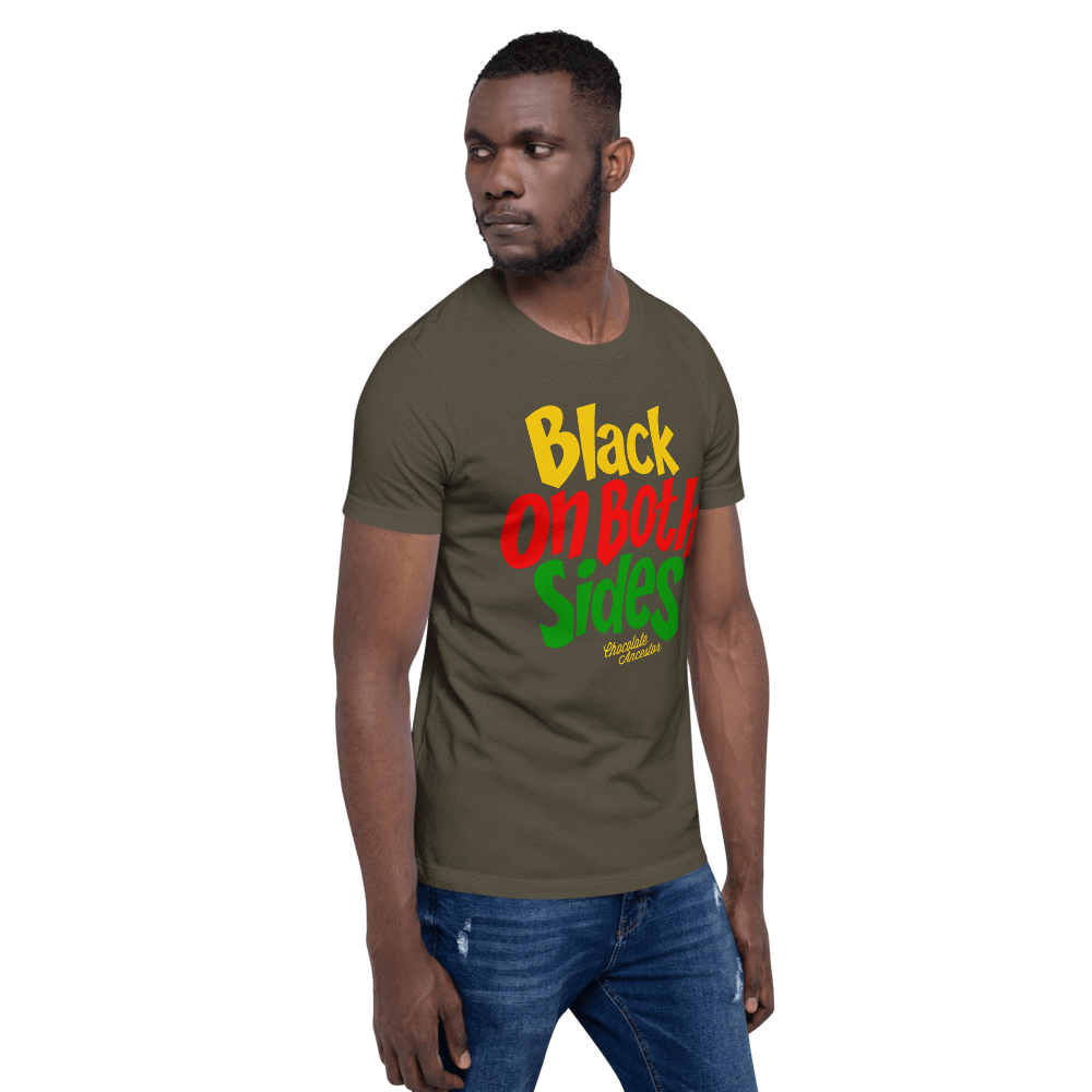 Black on Both Sides (YRG) Short-Sleeve Unisex T-Shirt - Chocolate Ancestor