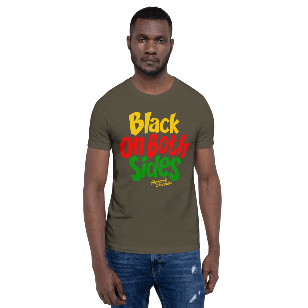 Black on Both Sides (YRG) Short-Sleeve Unisex T-Shirt - Chocolate Ancestor