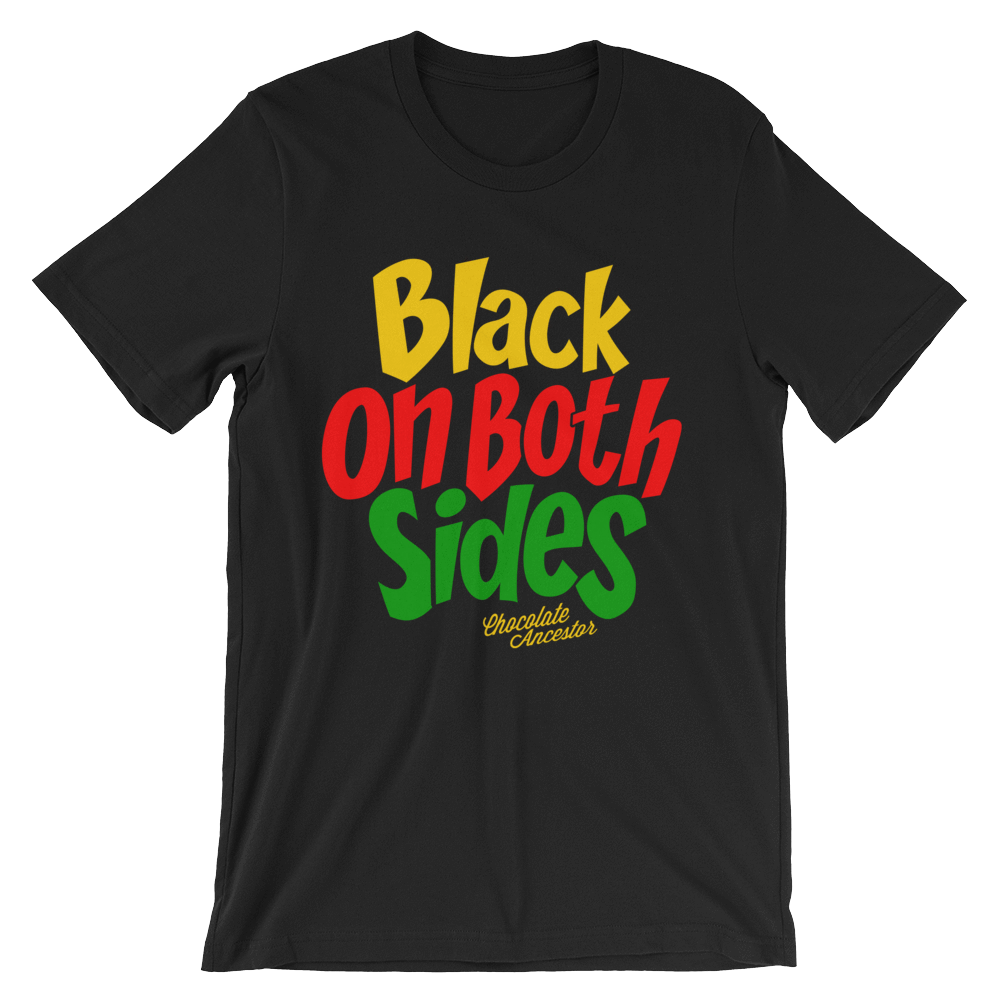 Black on Both Sides (YRG) Short-Sleeve Unisex T-Shirt - Chocolate Ancestor