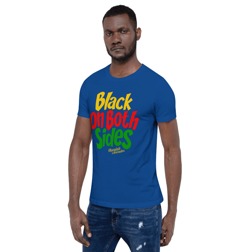 Black on Both Sides (YRG) Short-Sleeve Unisex T-Shirt - Chocolate Ancestor