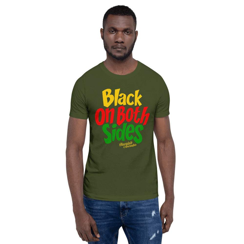 Black on Both Sides (YRG) Short-Sleeve Unisex T-Shirt - Chocolate Ancestor