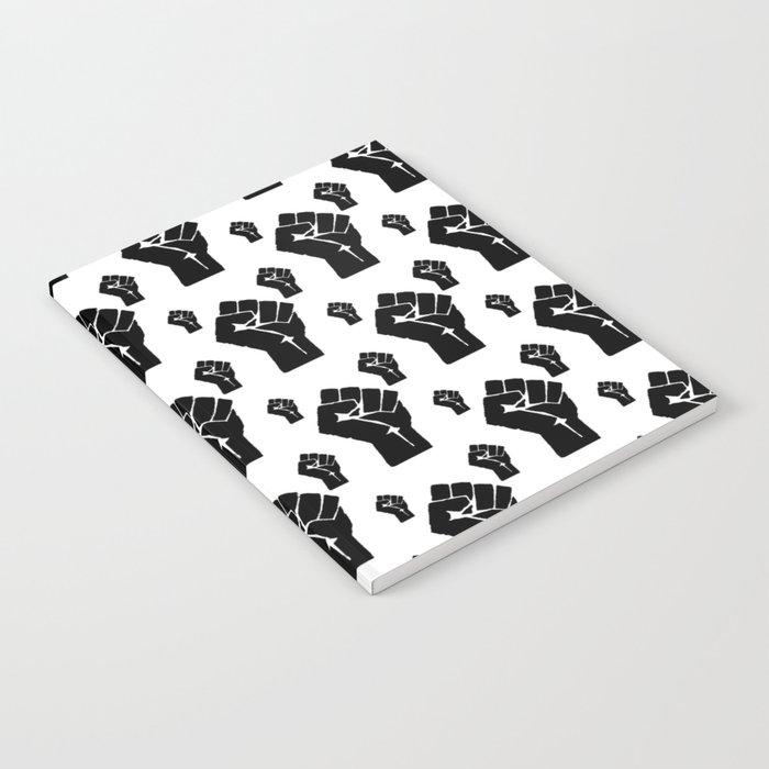 Black Power Fist Pattern Bespoke Notebook - Chocolate Ancestor