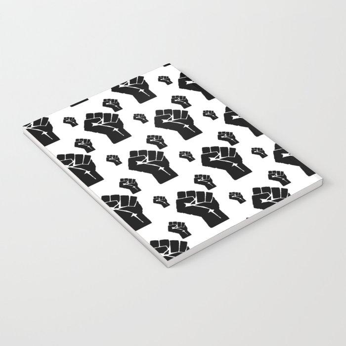 Black Power Fist Pattern Bespoke Notebook - Chocolate Ancestor