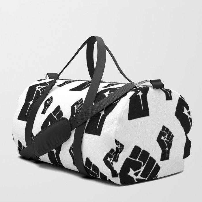 Black Power Fist Pattern Travel Duffle Bag - Chocolate Ancestor