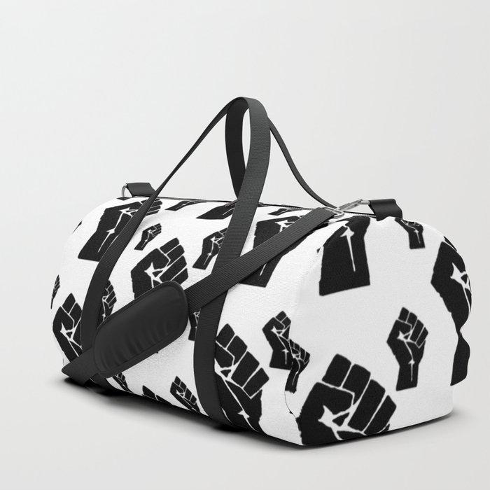 Black Power Fist Pattern Travel Duffle Bag - Chocolate Ancestor