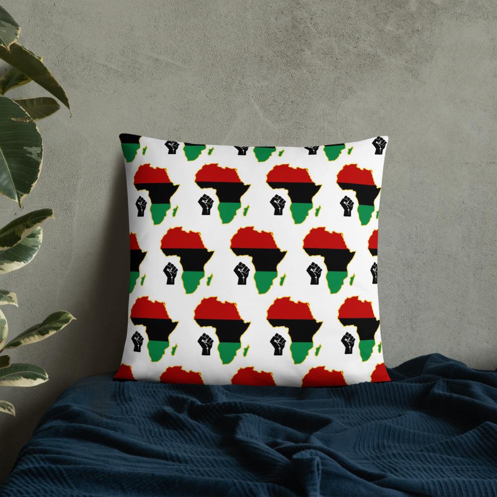 Black Power Pan Africa Basic Pillow - Chocolate Ancestor