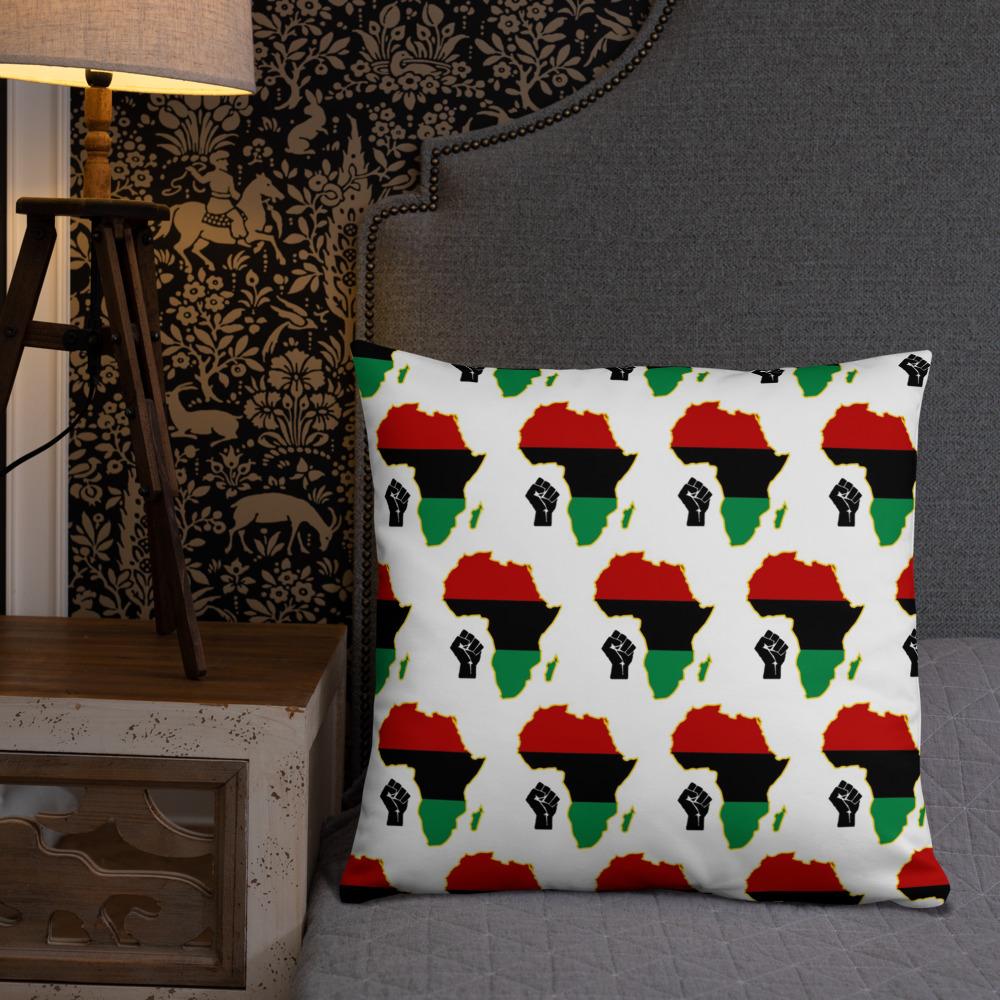 Black Power Pan Africa Basic Pillow - Chocolate Ancestor