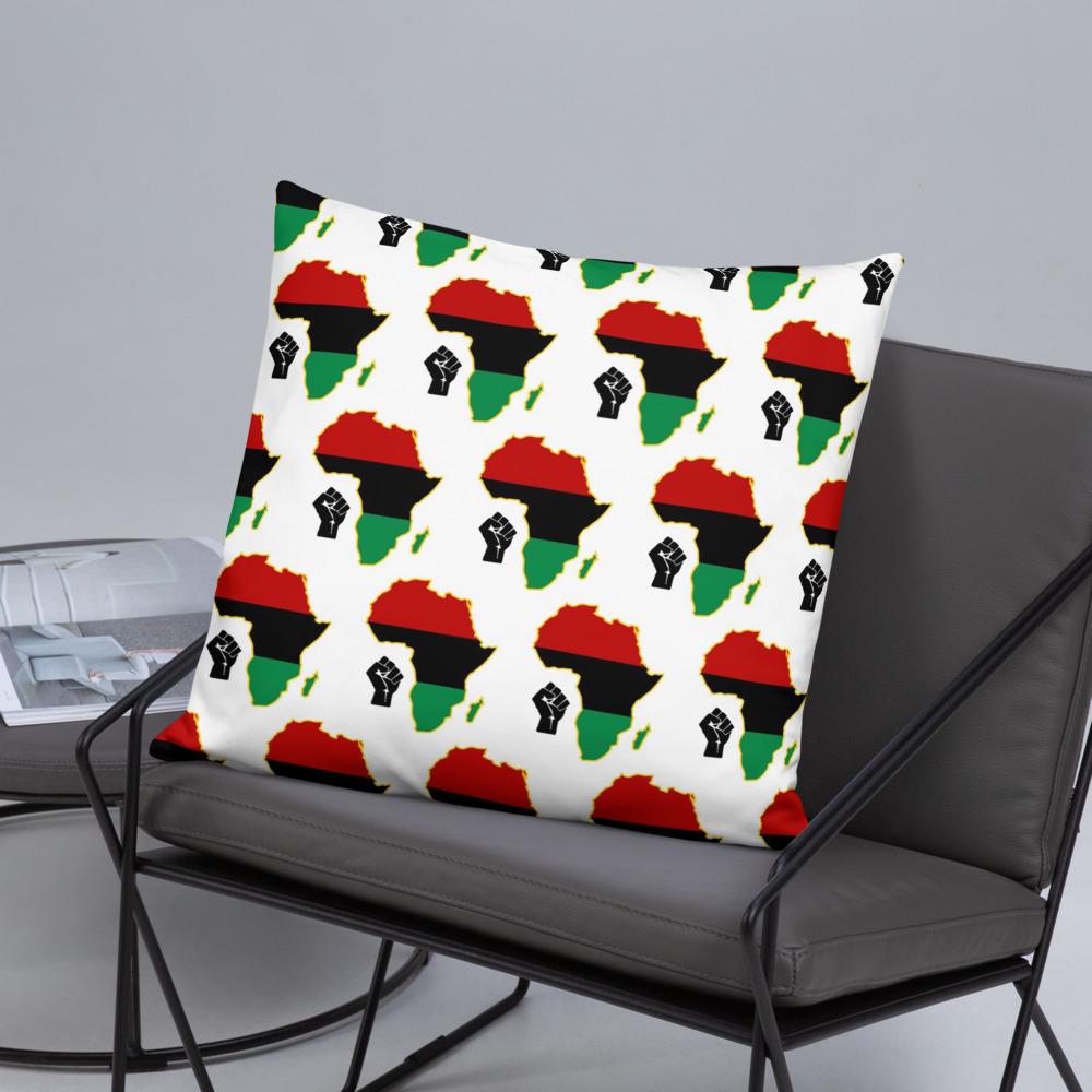 Black Power Pan Africa Basic Pillow - Chocolate Ancestor