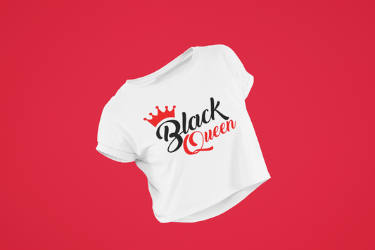 Black Queen Women’s Crop Tee - Chocolate Ancestor