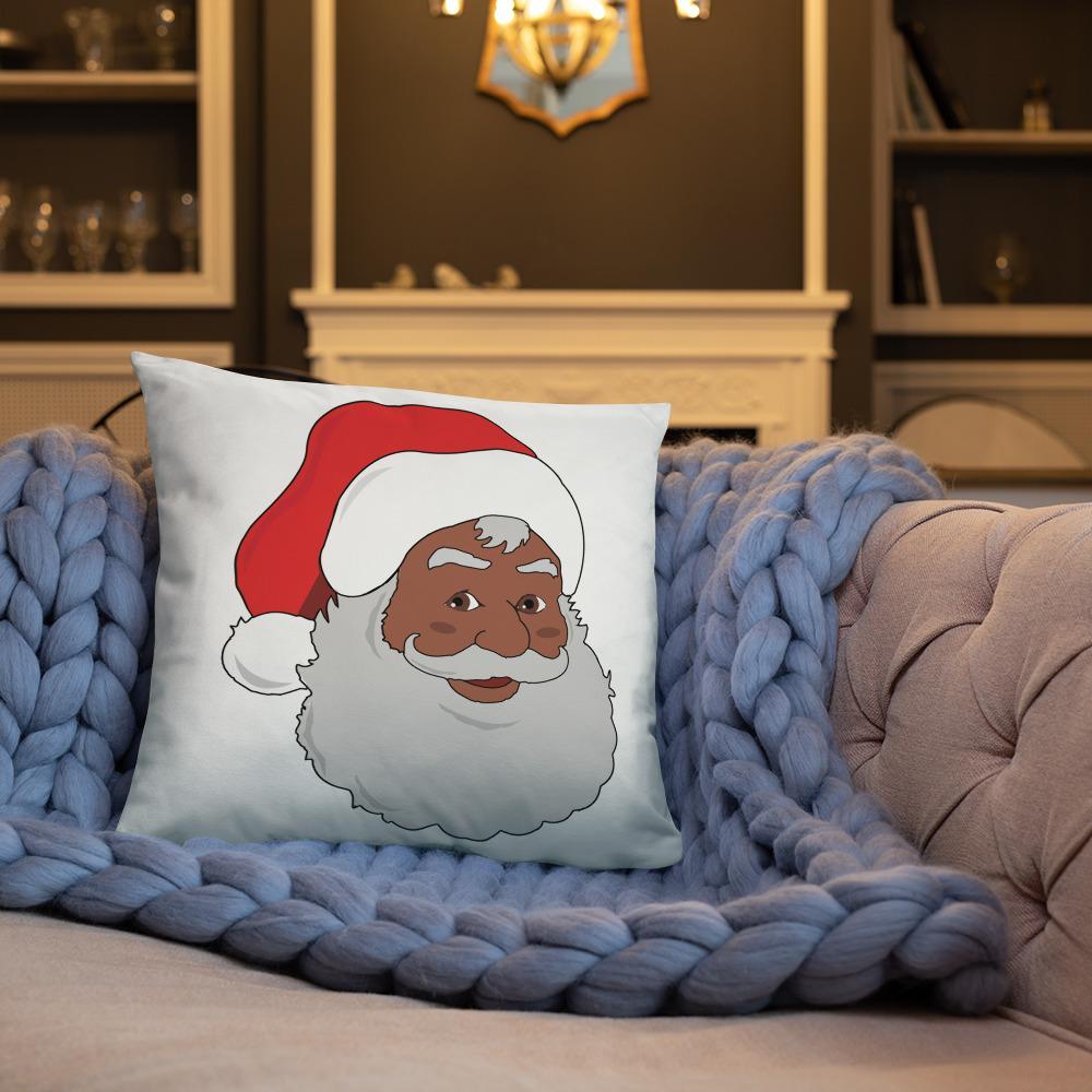 Black Santa Pillow - Chocolate Ancestor