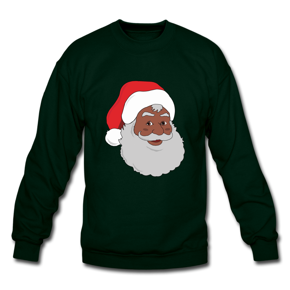 Black Santa Unisex Crewneck Sweatshirt (Style 2) - Chocolate Ancestor