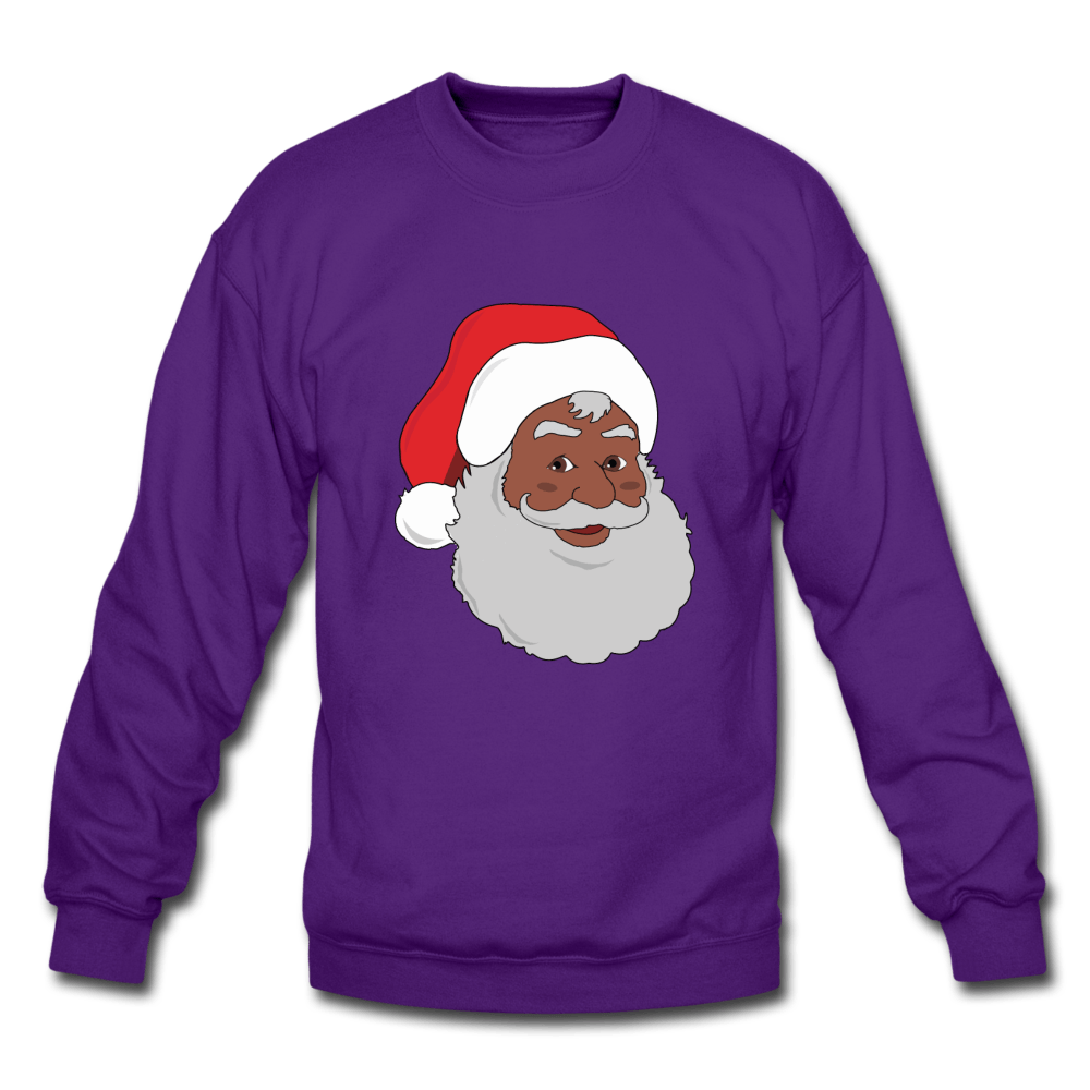 Black Santa Unisex Crewneck Sweatshirt (Style 2) - Chocolate Ancestor