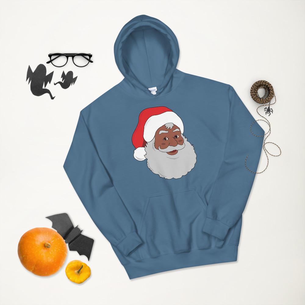 Black Santa Unisex Hoodie - Chocolate Ancestor