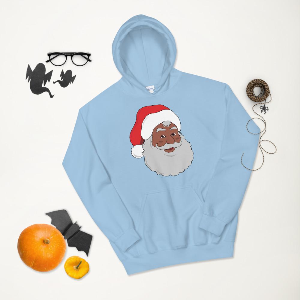 Black Santa Unisex Hoodie - Chocolate Ancestor