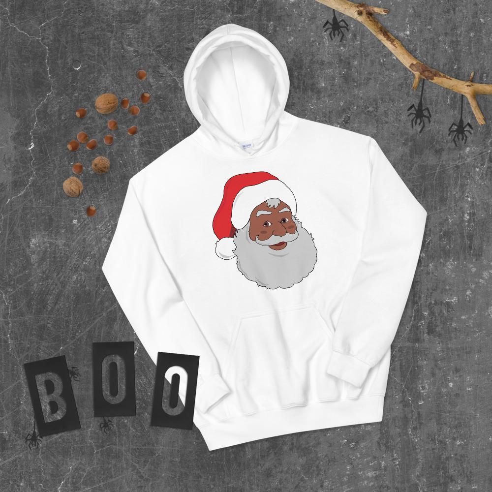 Black Santa Unisex Hoodie - Chocolate Ancestor